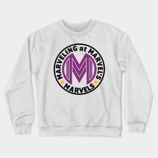 Marveling Logo in Purple & Black Crewneck Sweatshirt